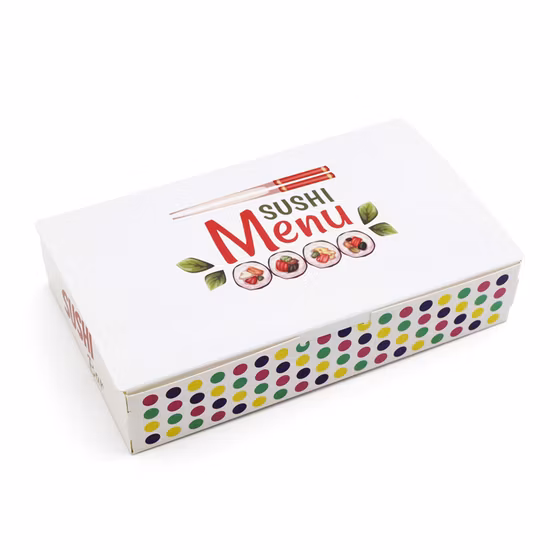 주문 로고 인쇄 식품 포장 접이식 초밥 도시락 종이상자