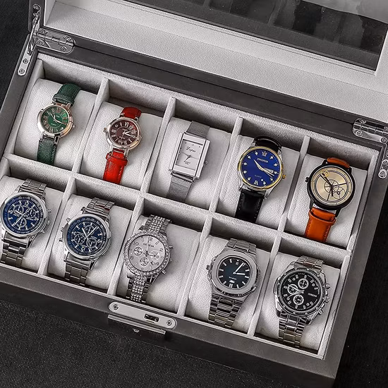 Handmade Custom Luxury PU Leather Watch Box Packaging Gift Box Jewelry Box